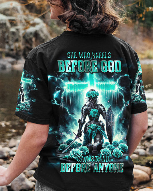 She Who Kneels Before God Warrior Women's All Over Print Shirt - Tlnt1112234, easychoo.com