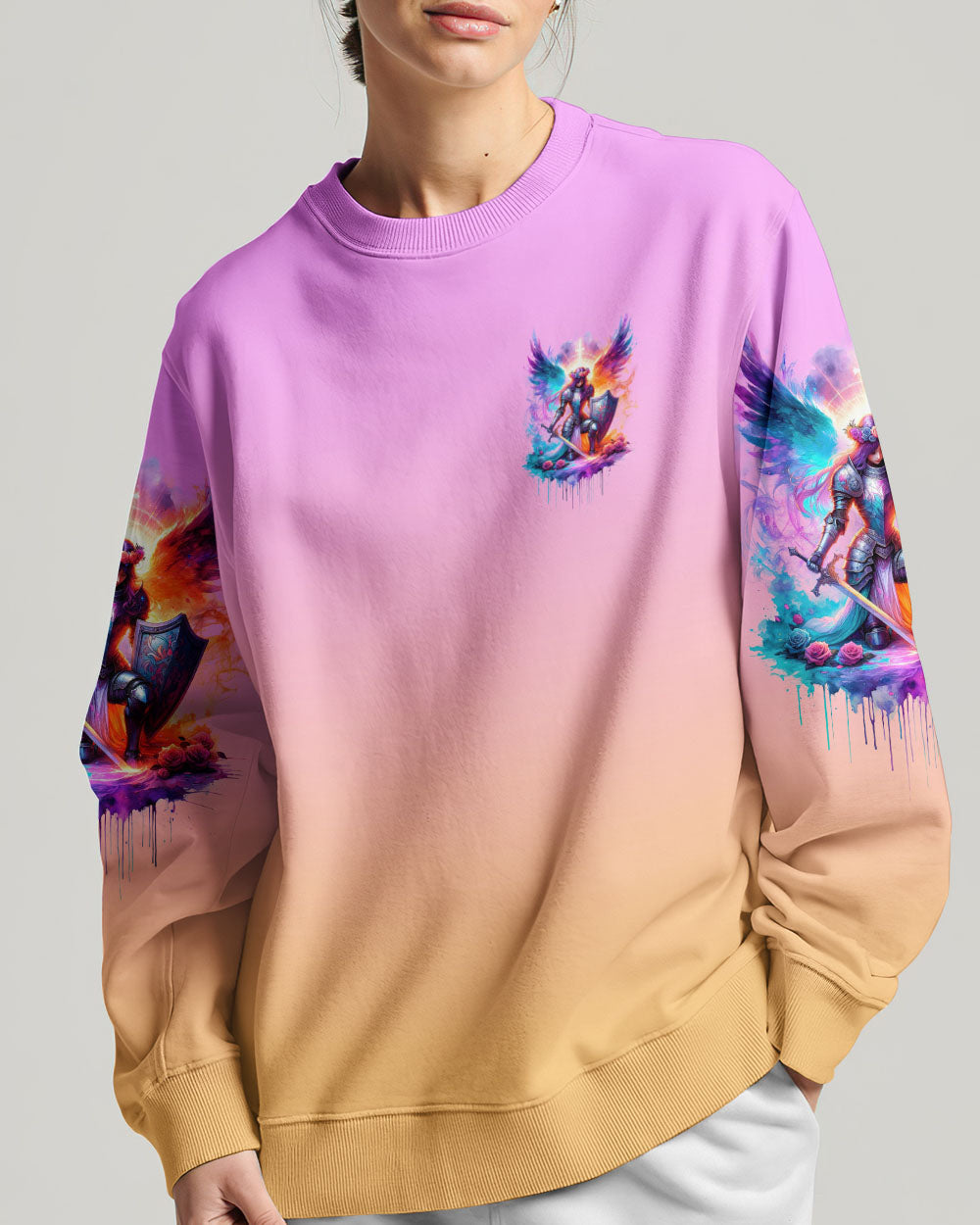 Prayers Can Move Mountains Warrior Wings Women's All Over Print Shirt - Tlnz1612233, easychoo.com