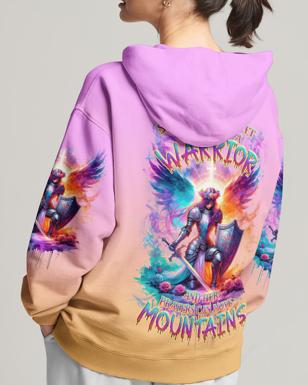 Prayers Can Move Mountains Warrior Wings Women's All Over Print Shirt - Tlnz1612233, easychoo.com