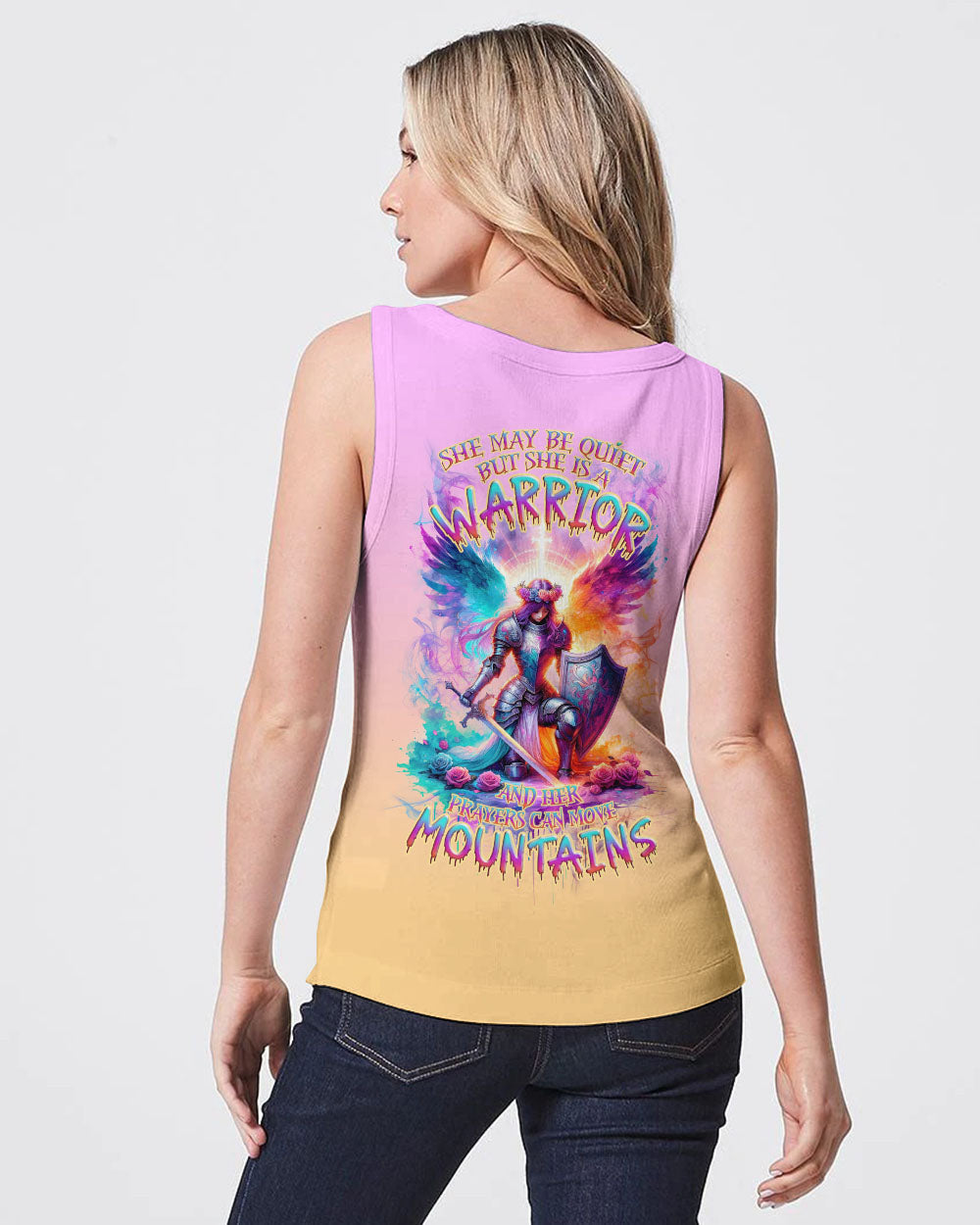 Prayers Can Move Mountains Warrior Wings Women's All Over Print Shirt - Tlnz1612233, easychoo.com