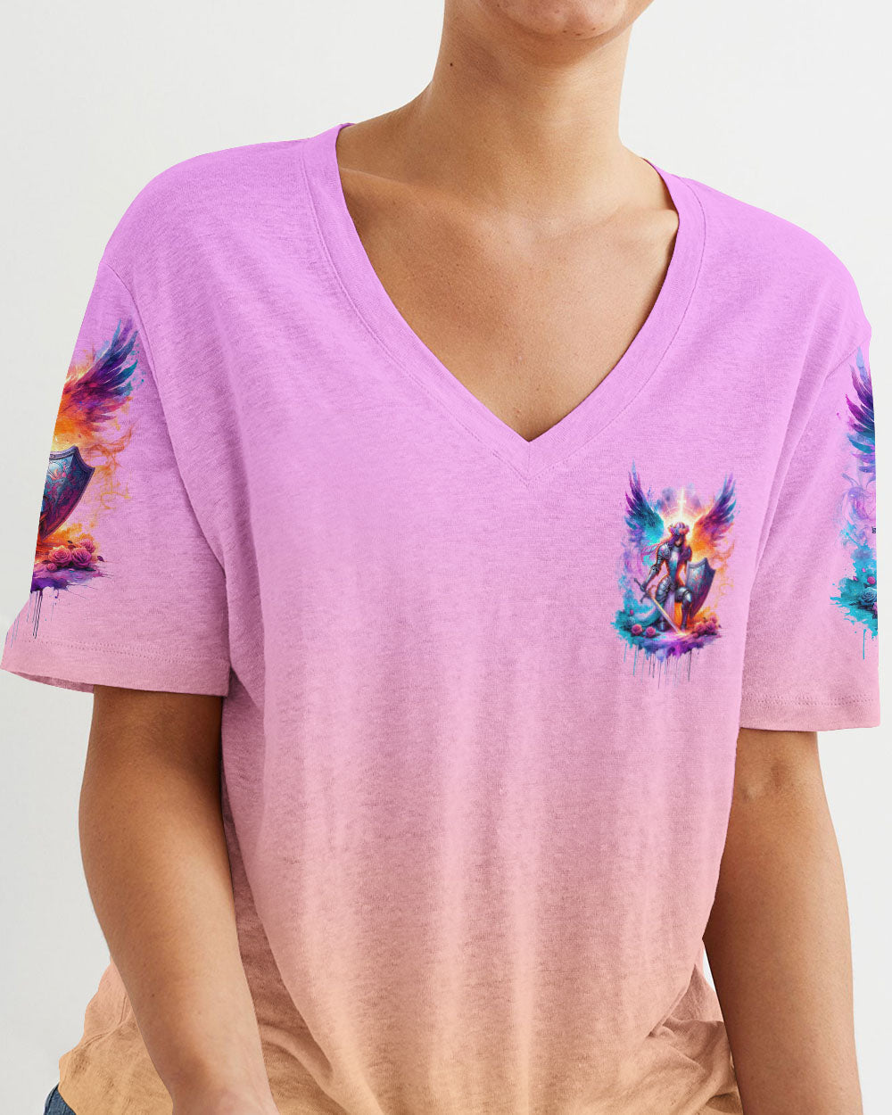 Prayers Can Move Mountains Warrior Wings Women's All Over Print Shirt - Tlnz1612233, easychoo.com