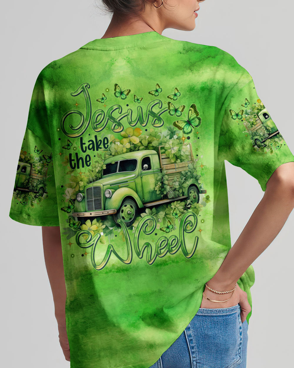 Jesus Take The Wheel Women's All Over Print Shirt - Tytm0501243, easychoo.com
