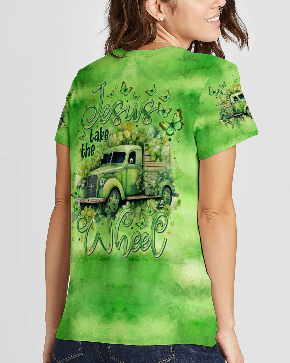 Jesus Take The Wheel Women's All Over Print Shirt - Tytm0501243, easychoo.com