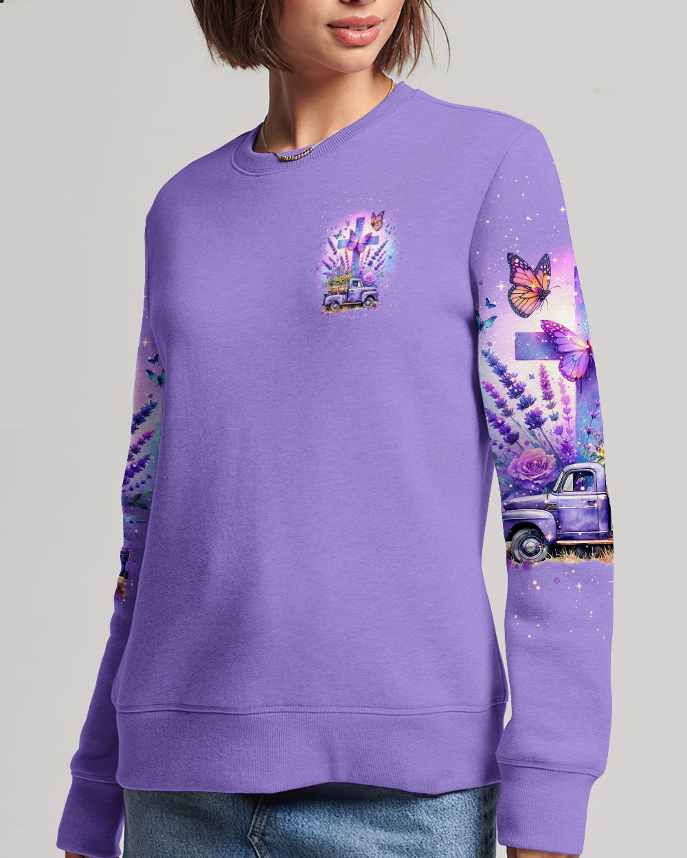 Jesus Take The Wheel Lavender Women's All Over Print Shirt - Tlnt2802243, easychoo.com