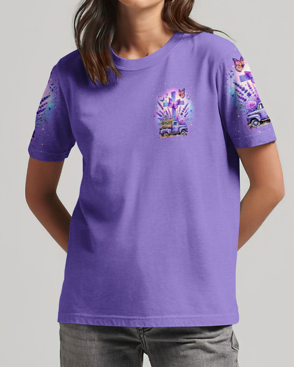 Jesus Take The Wheel Lavender Women's All Over Print Shirt - Tlnt2802243, easychoo.com