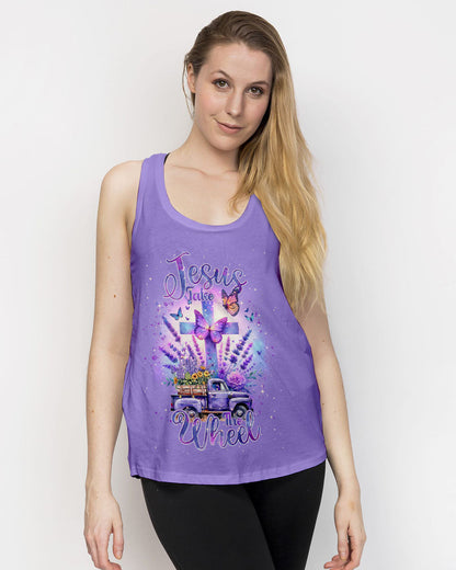 Jesus Take The Wheel Lavender Women's All Over Print Shirt - Tlnt2802243, easychoo.com