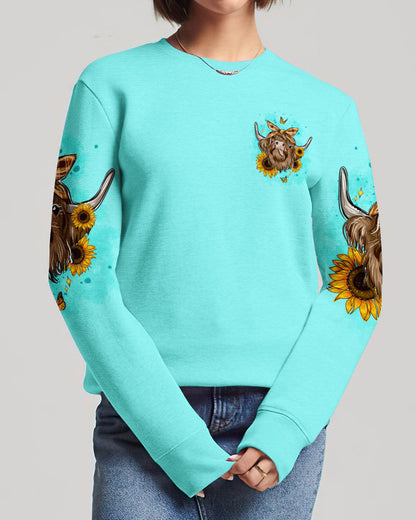 Living Life Somewhere Between Jesus Cow Truck Women's All Over Print Shirt - Tltw1004244, easychoo.com