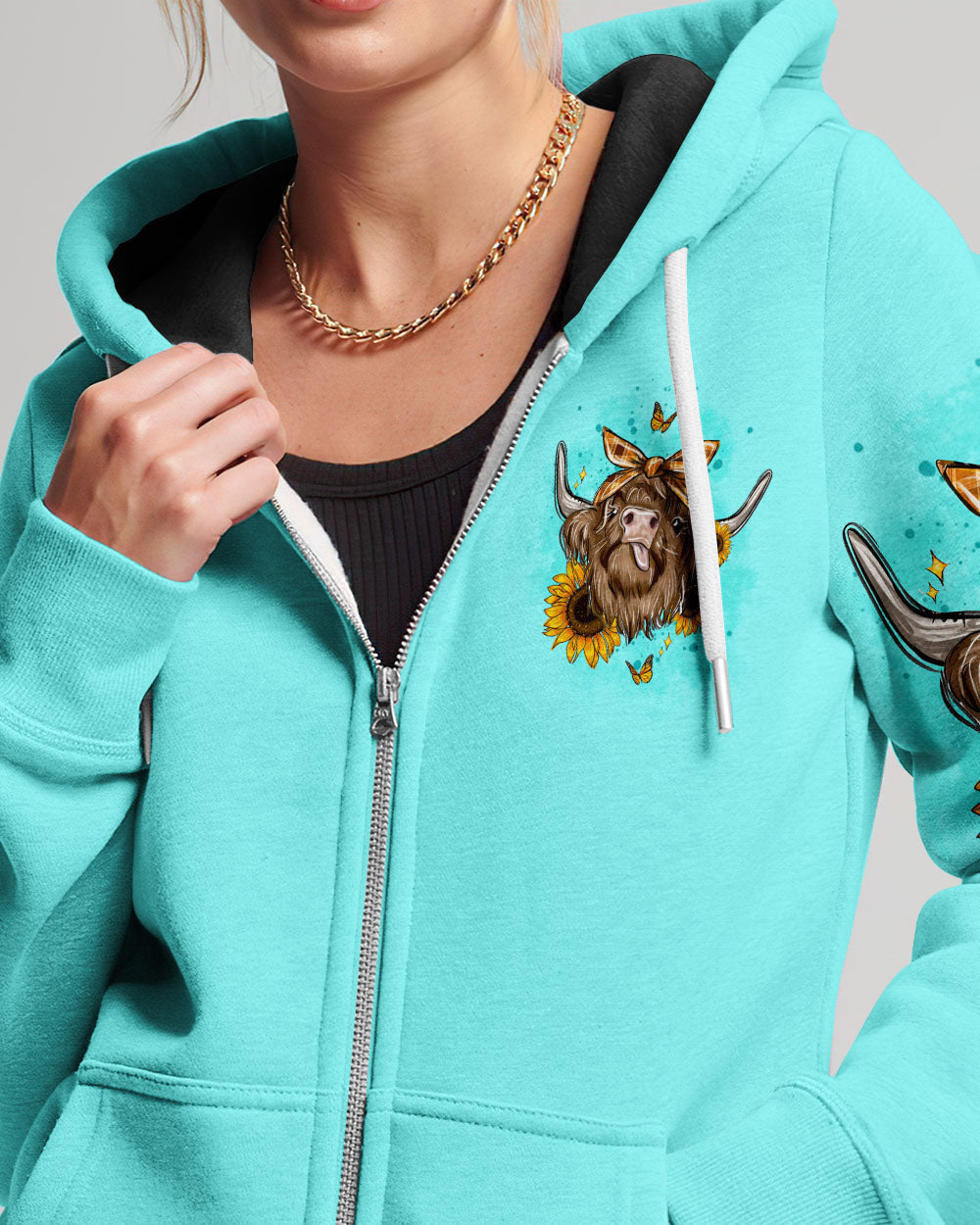 Living Life Somewhere Between Jesus Cow Truck Women's All Over Print Shirt - Tltw1004244, easychoo.com