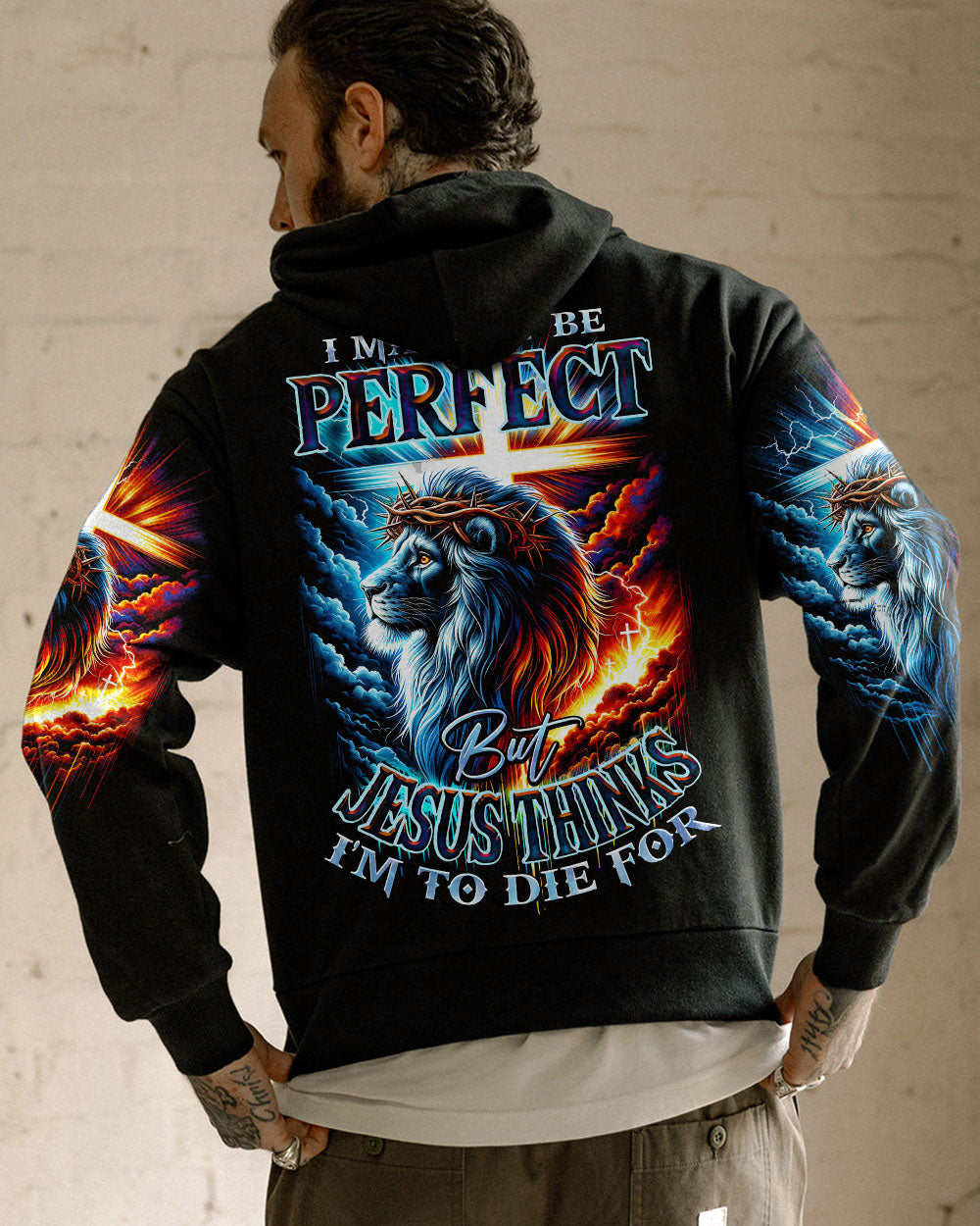 I May Not Be Perfect Lion Men's All Over Print Shirt - Ty1801241, easychoo.com