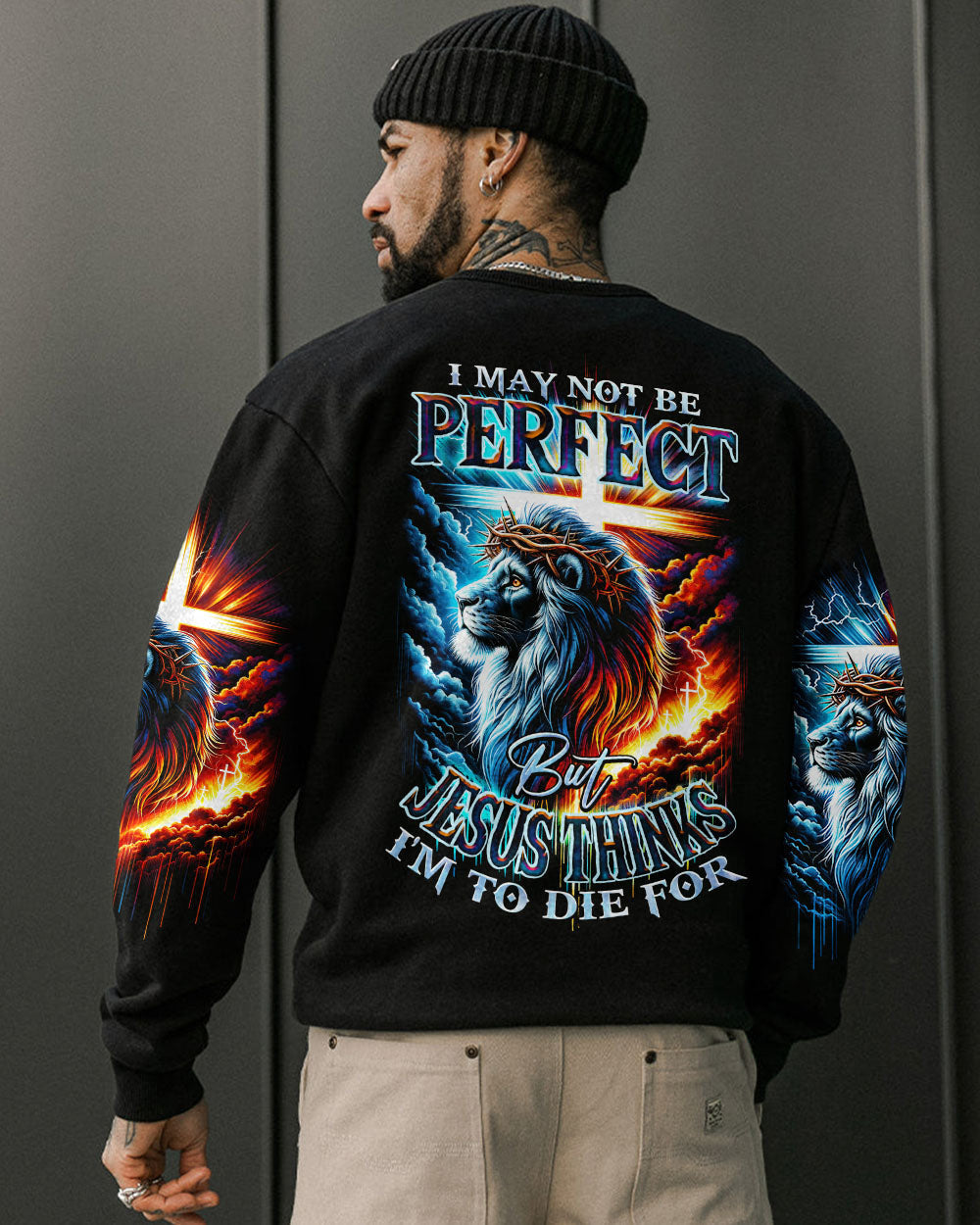 I May Not Be Perfect Lion Men's All Over Print Shirt - Ty1801241, easychoo.com