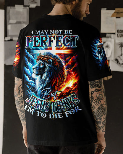 I May Not Be Perfect Lion Men's All Over Print Shirt - Ty1801241, easychoo.com