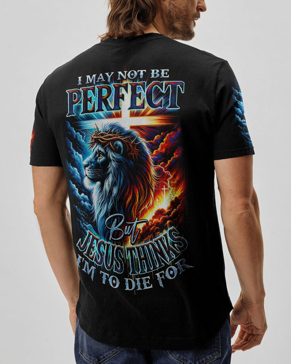 I May Not Be Perfect Lion Men's All Over Print Shirt - Ty1801241, easychoo.com