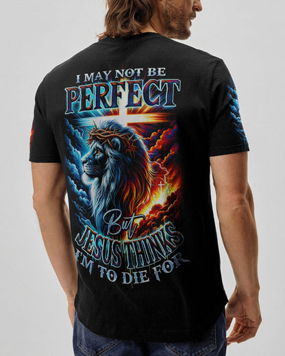 I May Not Be Perfect Lion Men's All Over Print Shirt - Ty1801241, easychoo.com