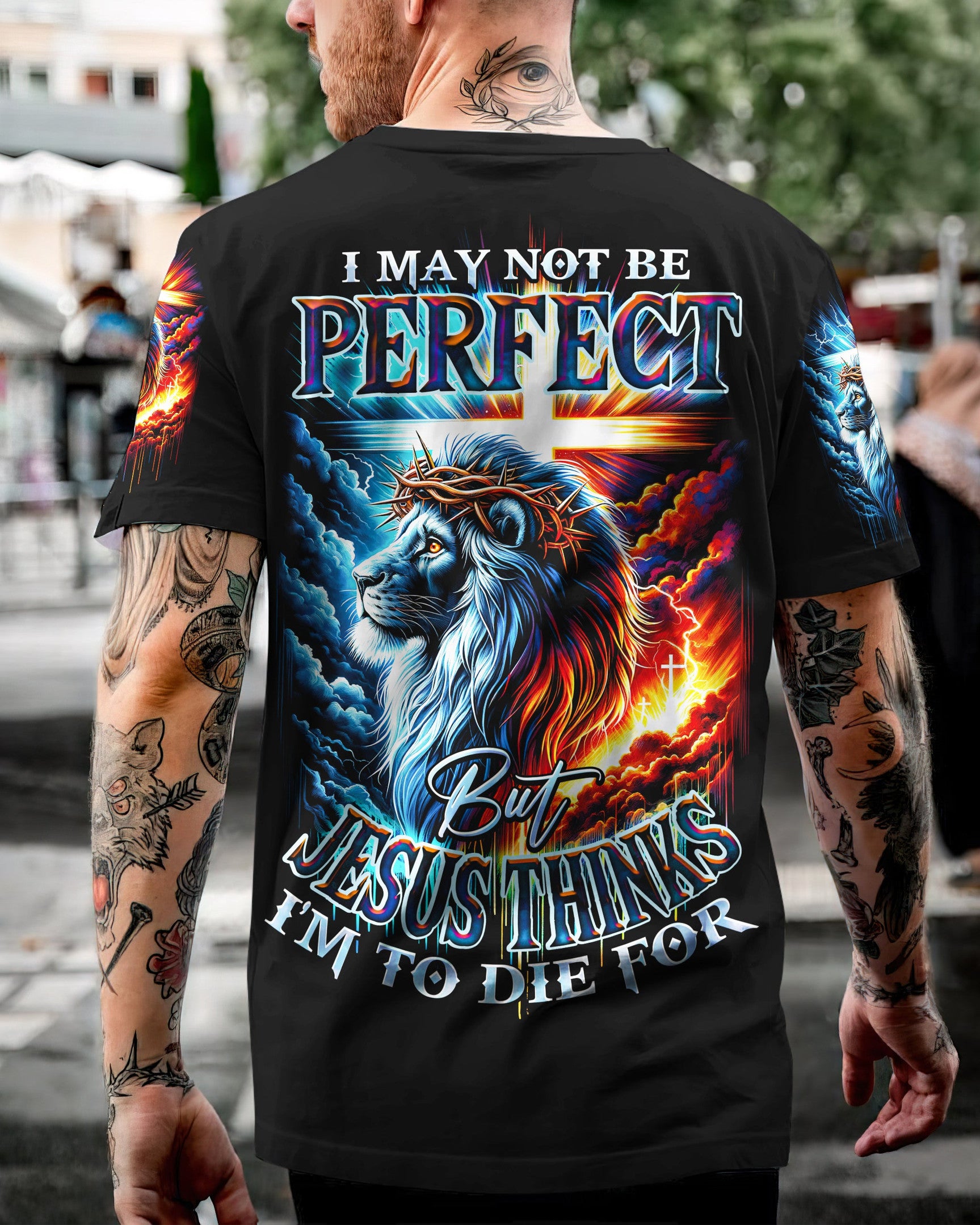 I May Not Be Perfect Lion Men's All Over Print Shirt - Ty1801241, easychoo.com