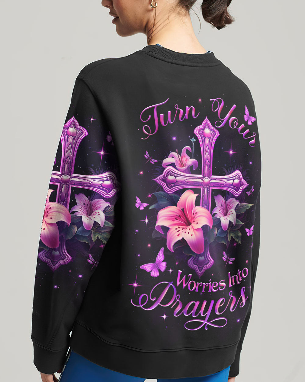 Turn Your Worries Into Prayers Women's All Over Print Shirt - Yhlt1511233, easychoo.com