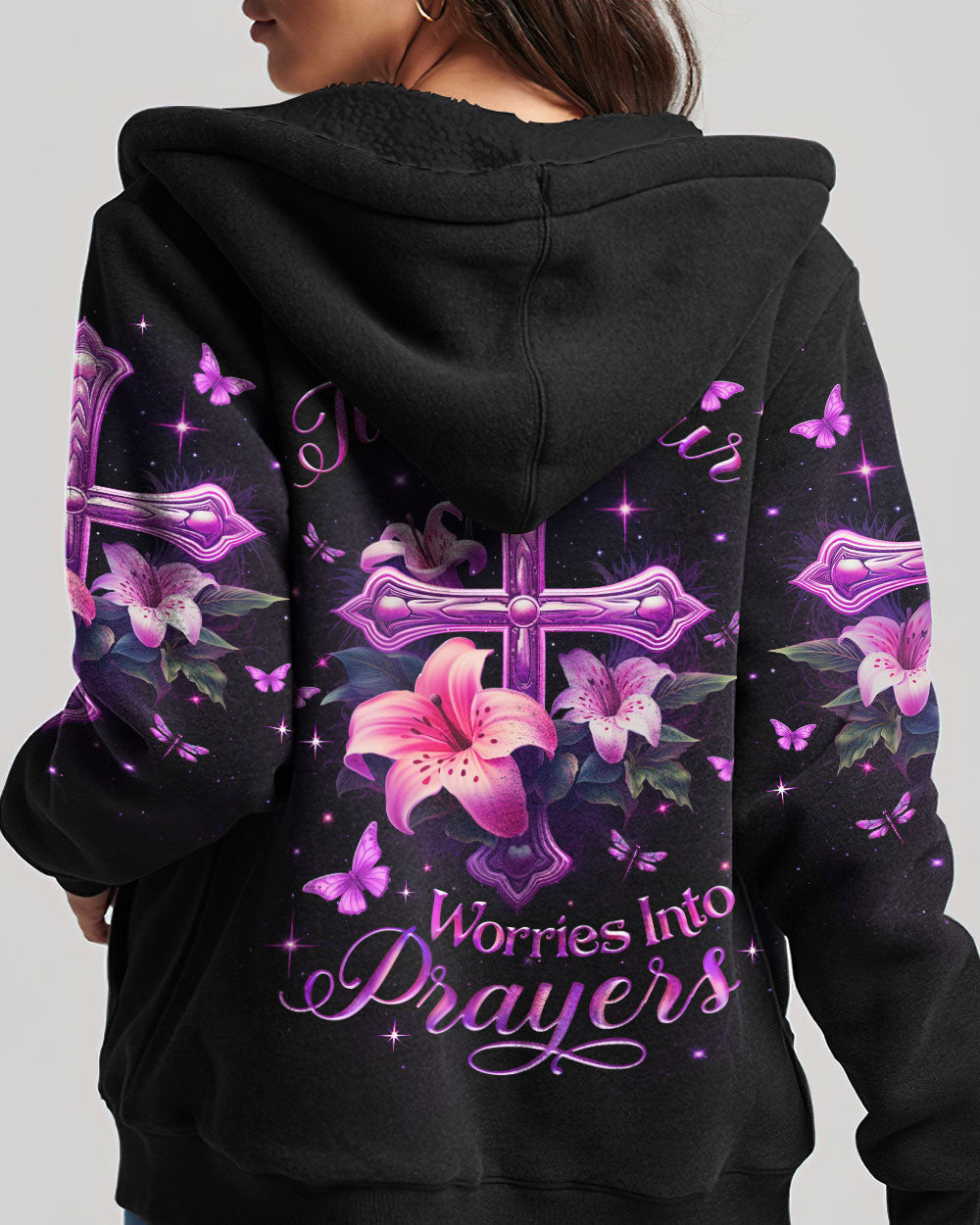 Turn Your Worries Into Prayers Women's All Over Print Shirt - Yhlt1511233, easychoo.com