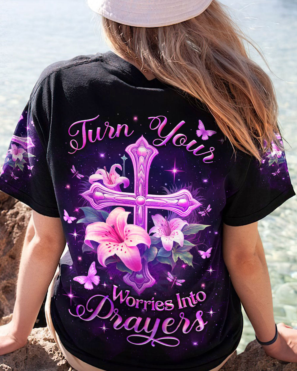 Turn Your Worries Into Prayers Women's All Over Print Shirt - Yhlt1511233, easychoo.com
