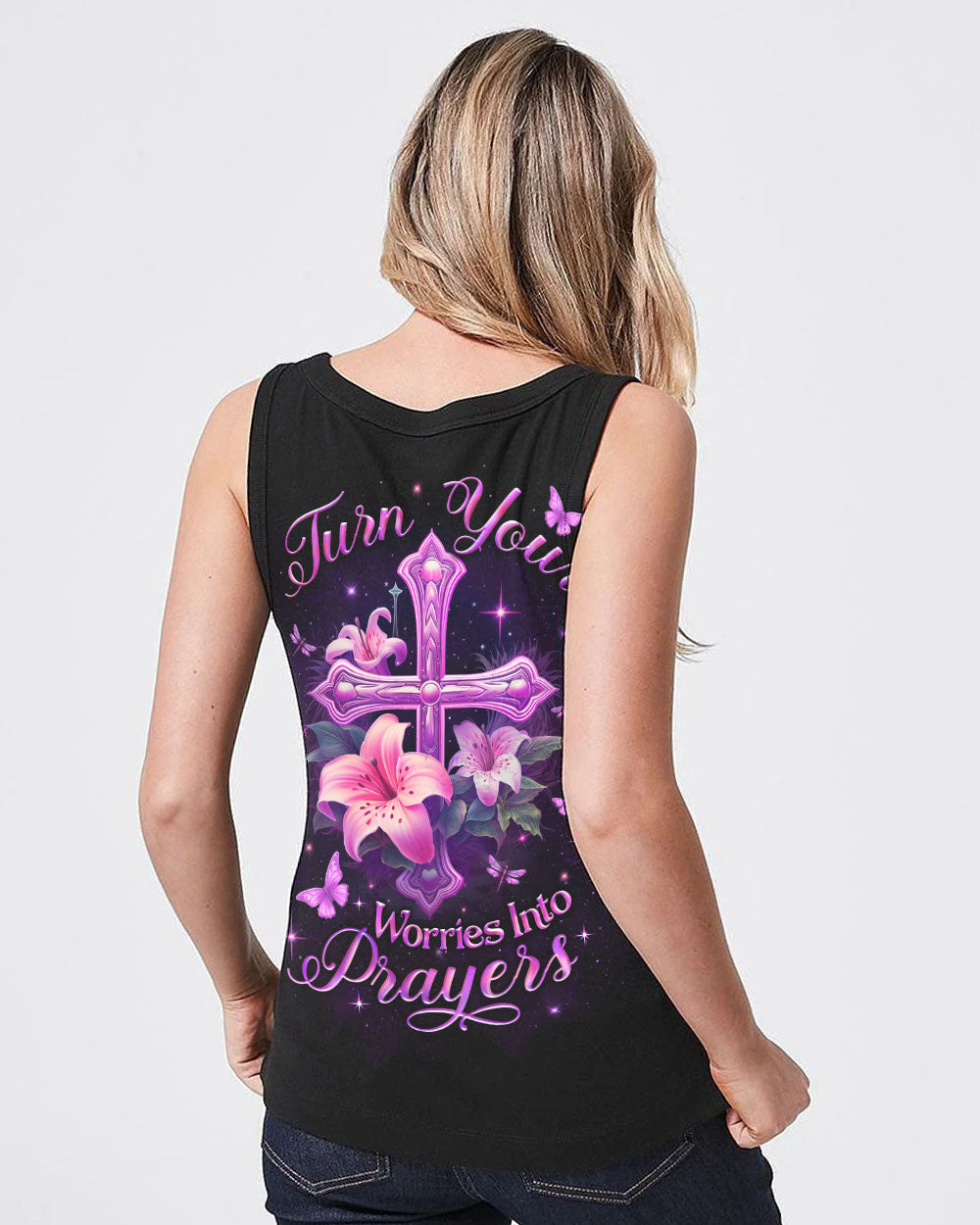 Turn Your Worries Into Prayers Women's All Over Print Shirt - Yhlt1511233, easychoo.com