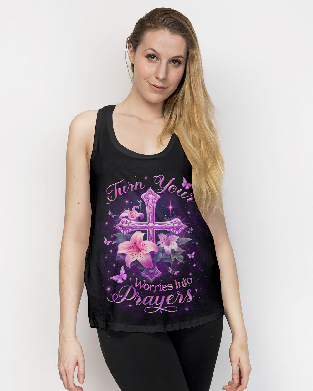 Turn Your Worries Into Prayers Women's All Over Print Shirt - Yhlt1511233, easychoo.com