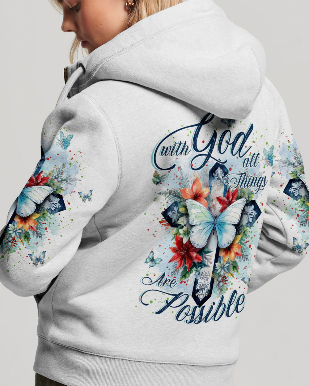 With God All Things Are Possible Women's All Over Print Shirt - Yhkd0911232, easychoo.com