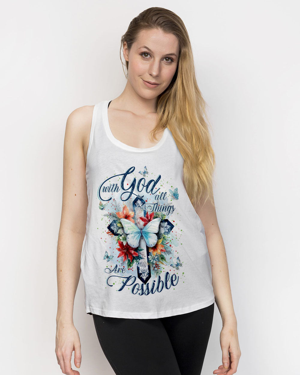 With God All Things Are Possible Women's All Over Print Shirt - Yhkd0911232, easychoo.com