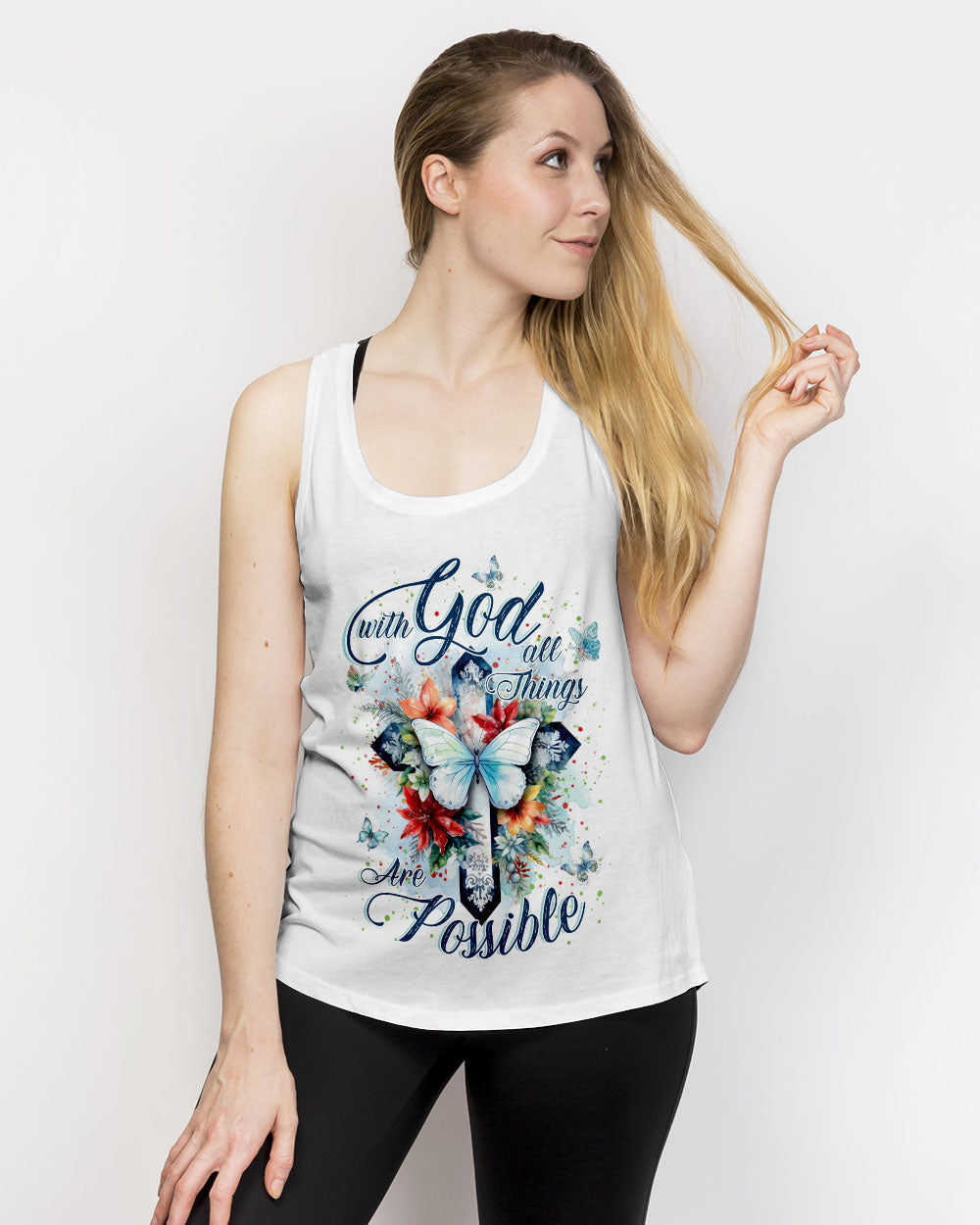 With God All Things Are Possible Women's All Over Print Shirt - Yhkd0911232, easychoo.com