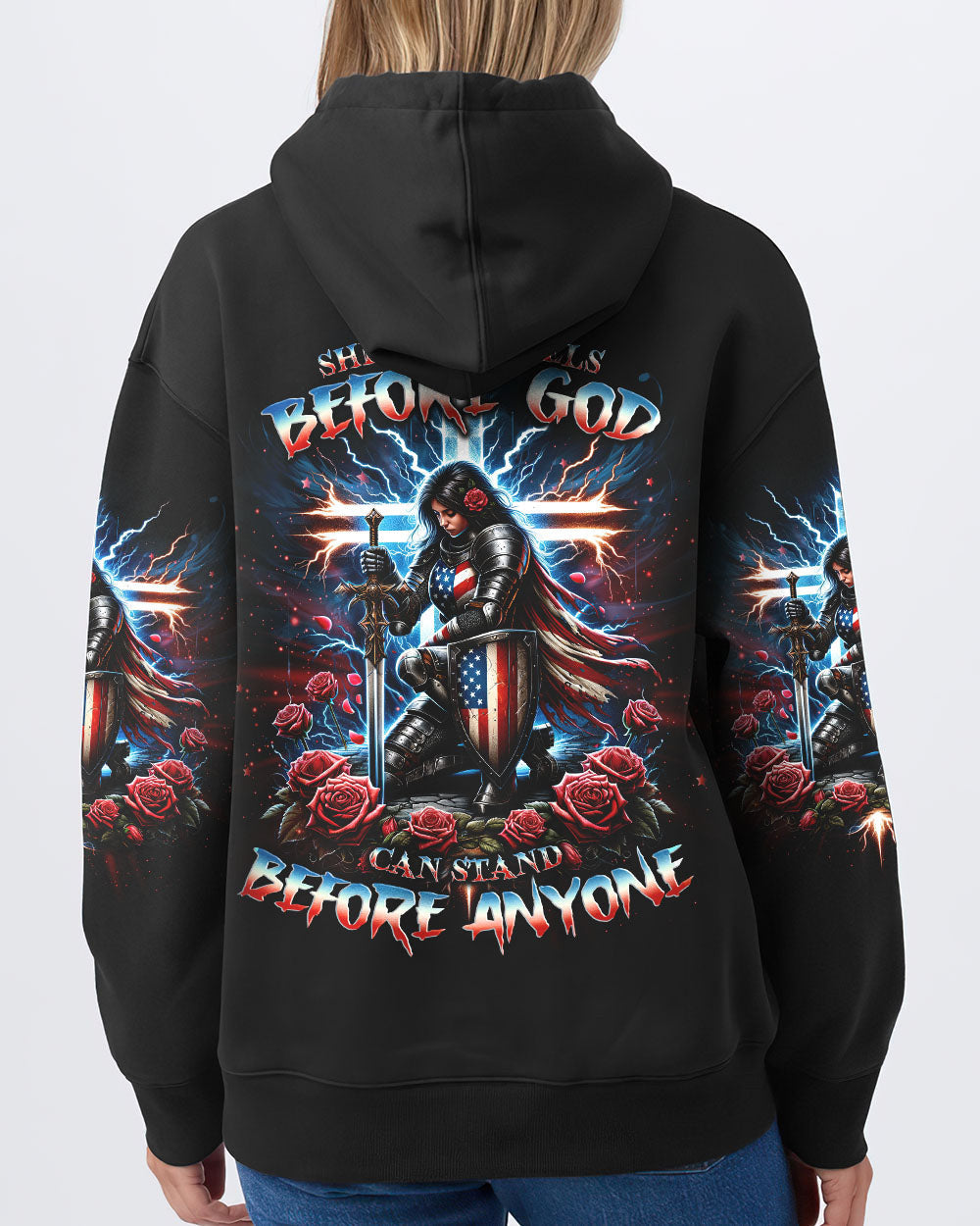 She Who Kneels Before God Warrior Rose Women's All Over Print Shirt - Tlno1112233, easychoo.com