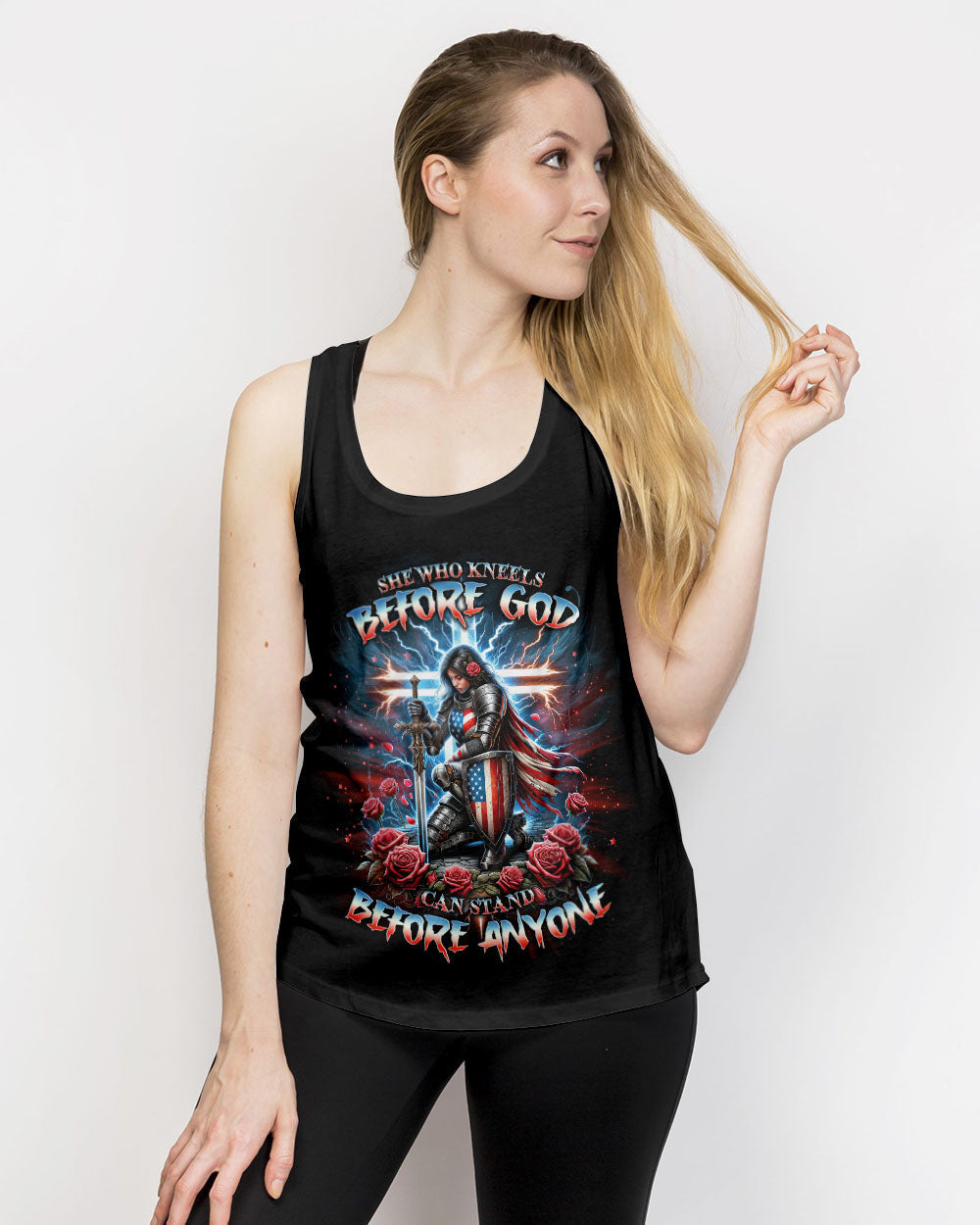 She Who Kneels Before God Warrior Rose Women's All Over Print Shirt - Tlno1112233, easychoo.com