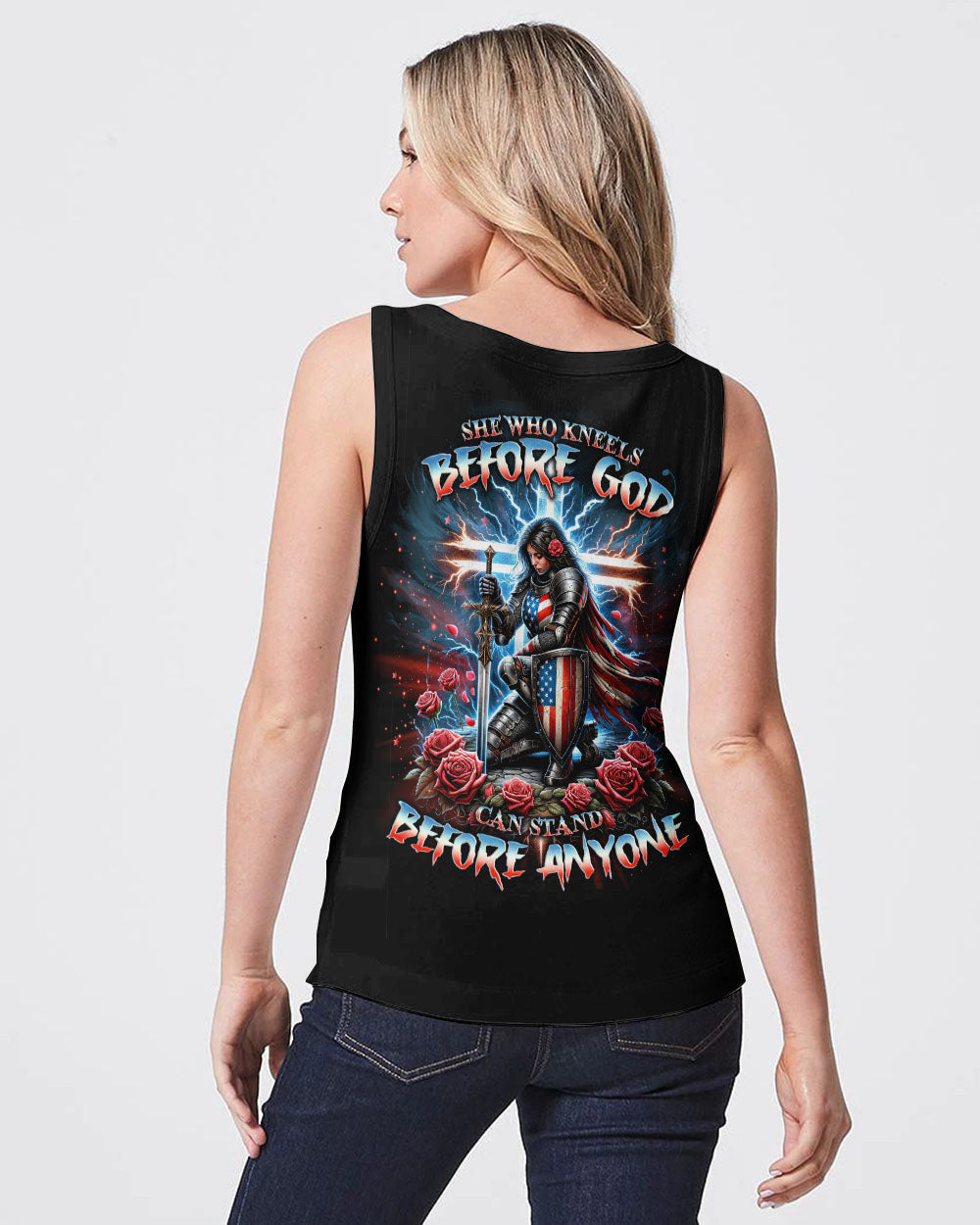 She Who Kneels Before God Warrior Rose Women's All Over Print Shirt - Tlno1112233, easychoo.com