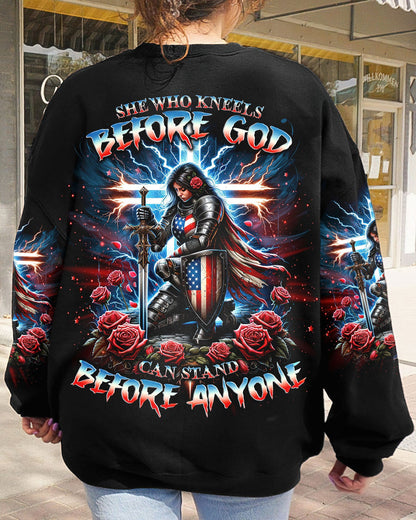 She Who Kneels Before God Warrior Rose Women's All Over Print Shirt - Tlno1112233, easychoo.com