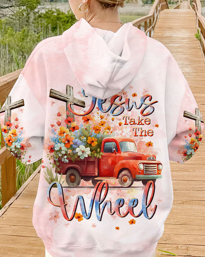 Jesus Take The Wheel Truck Floral Women's All Over Print Shirt - Tltr0412232, easychoo.com