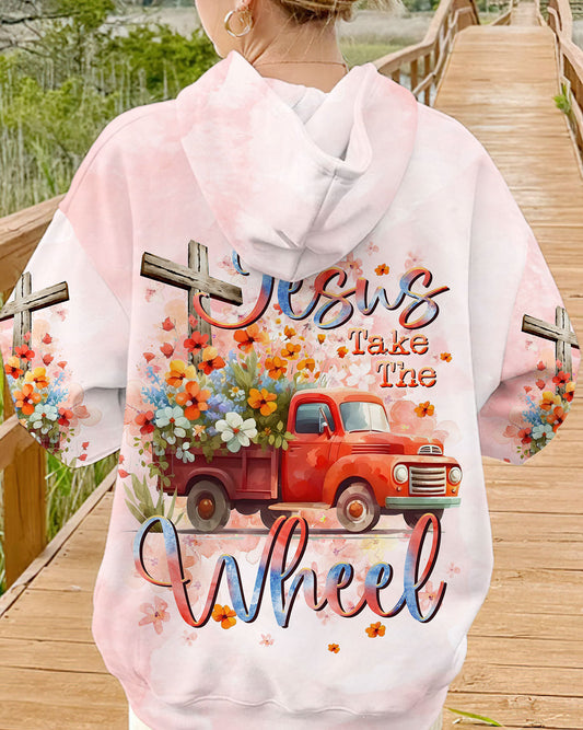 Jesus Take The Wheel Truck Floral Women's All Over Print Shirt - Tltr0412232, easychoo.com