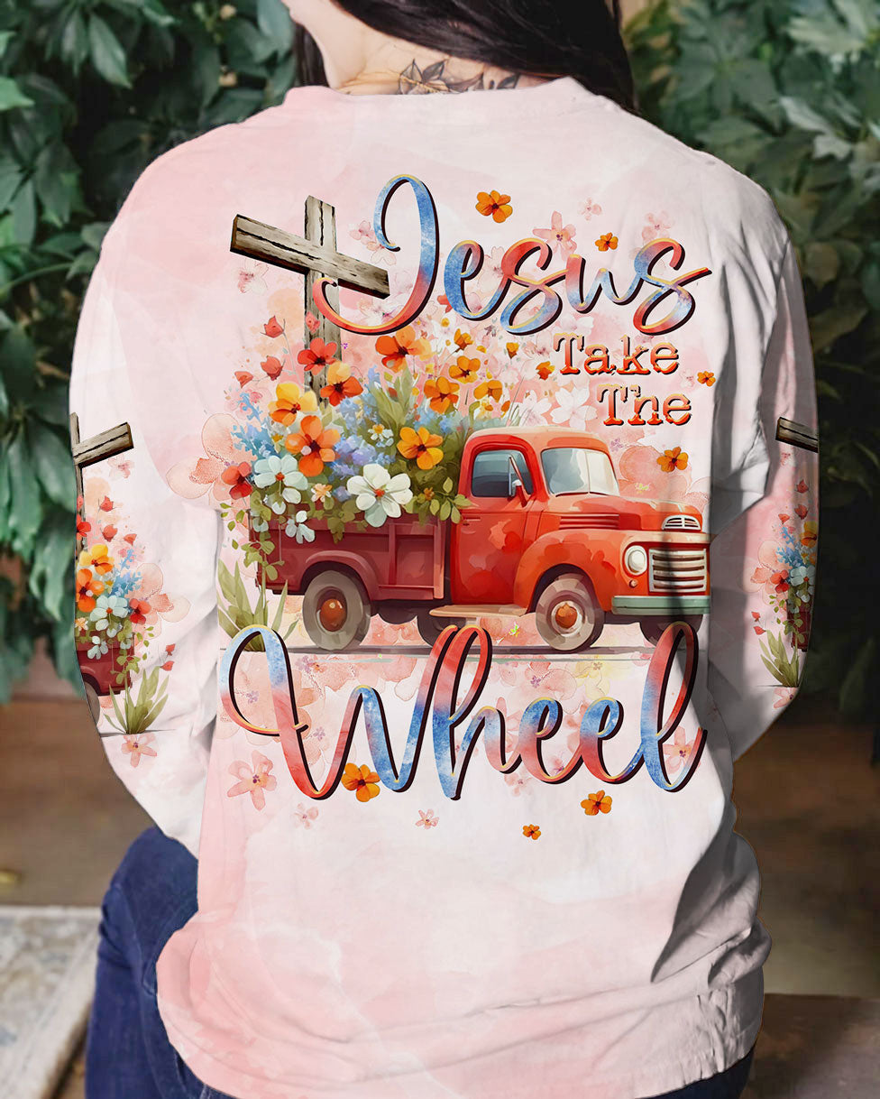 Jesus Take The Wheel Truck Floral Women's All Over Print Shirt - Tltr0412232, easychoo.com