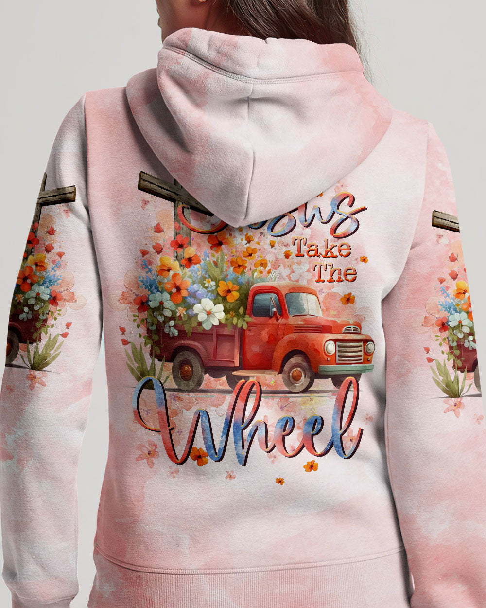 Jesus Take The Wheel Truck Floral Women's All Over Print Shirt - Tltr0412232, easychoo.com