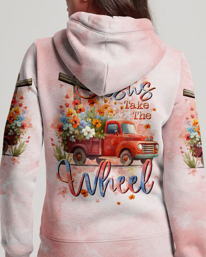 Jesus Take The Wheel Truck Floral Women's All Over Print Shirt - Tltr0412232, easychoo.com