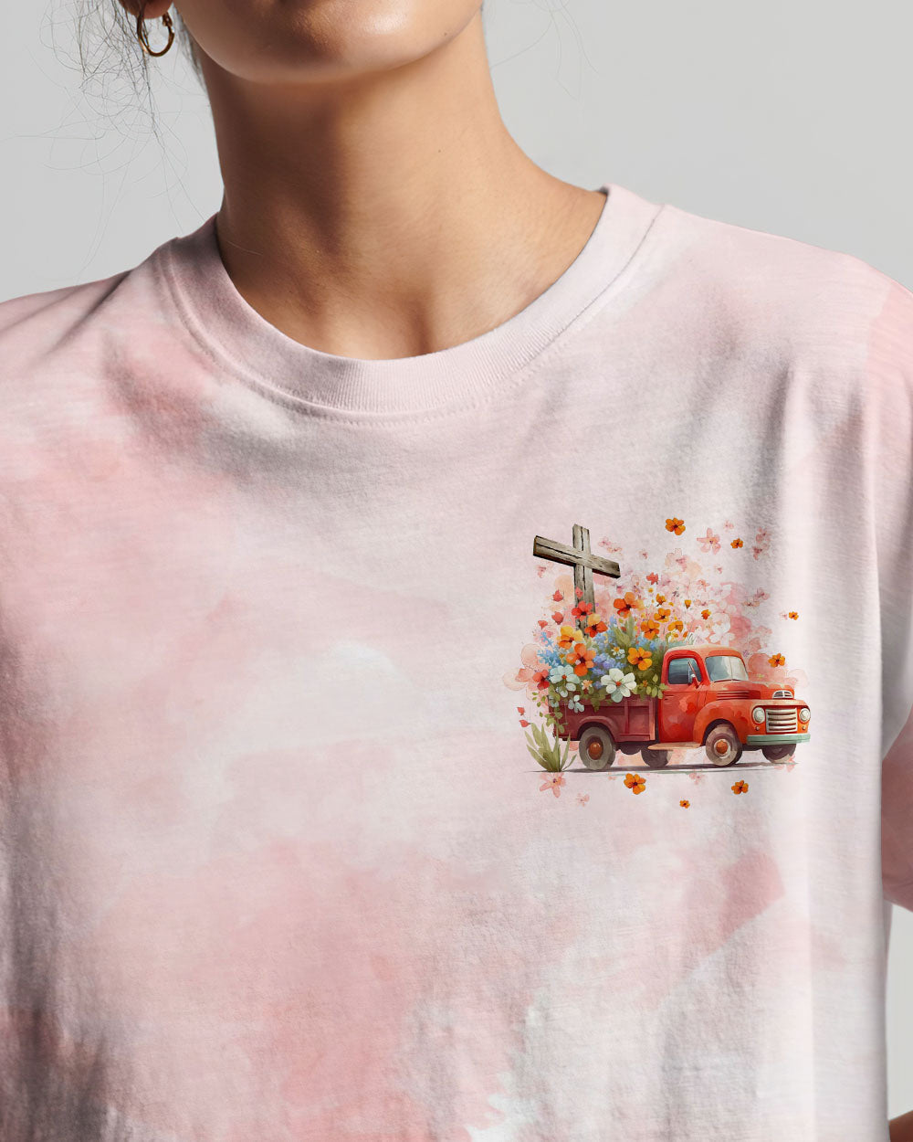 Jesus Take The Wheel Truck Floral Women's All Over Print Shirt - Tltr0412232, easychoo.com