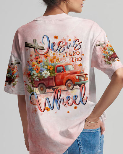 Jesus Take The Wheel Truck Floral Women's All Over Print Shirt - Tltr0412232, easychoo.com
