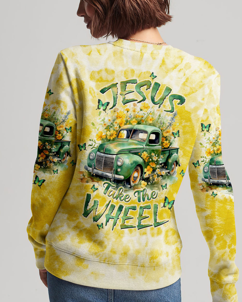 Jesus Take The Wheel Tie Dye Women's All Over Print Shirt - Tltw1201243, easychoo.com