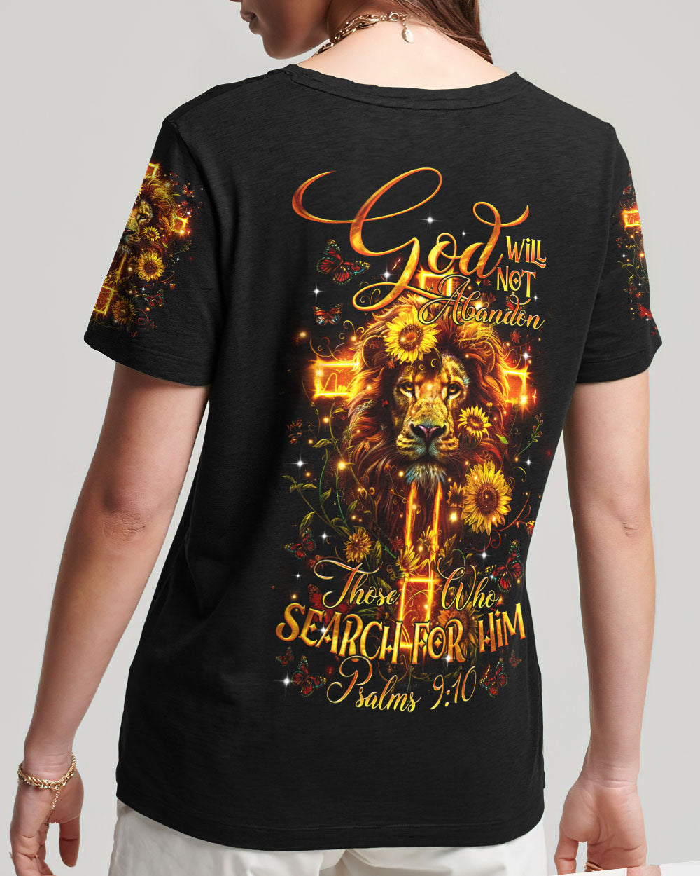 God Will Not Abandon Lion Women's All Over Print Shirt - Tltr1303243, easychoo.com