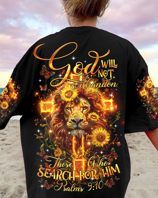 God Will Not Abandon Lion Women's All Over Print Shirt - Tltr1303243, easychoo.com
