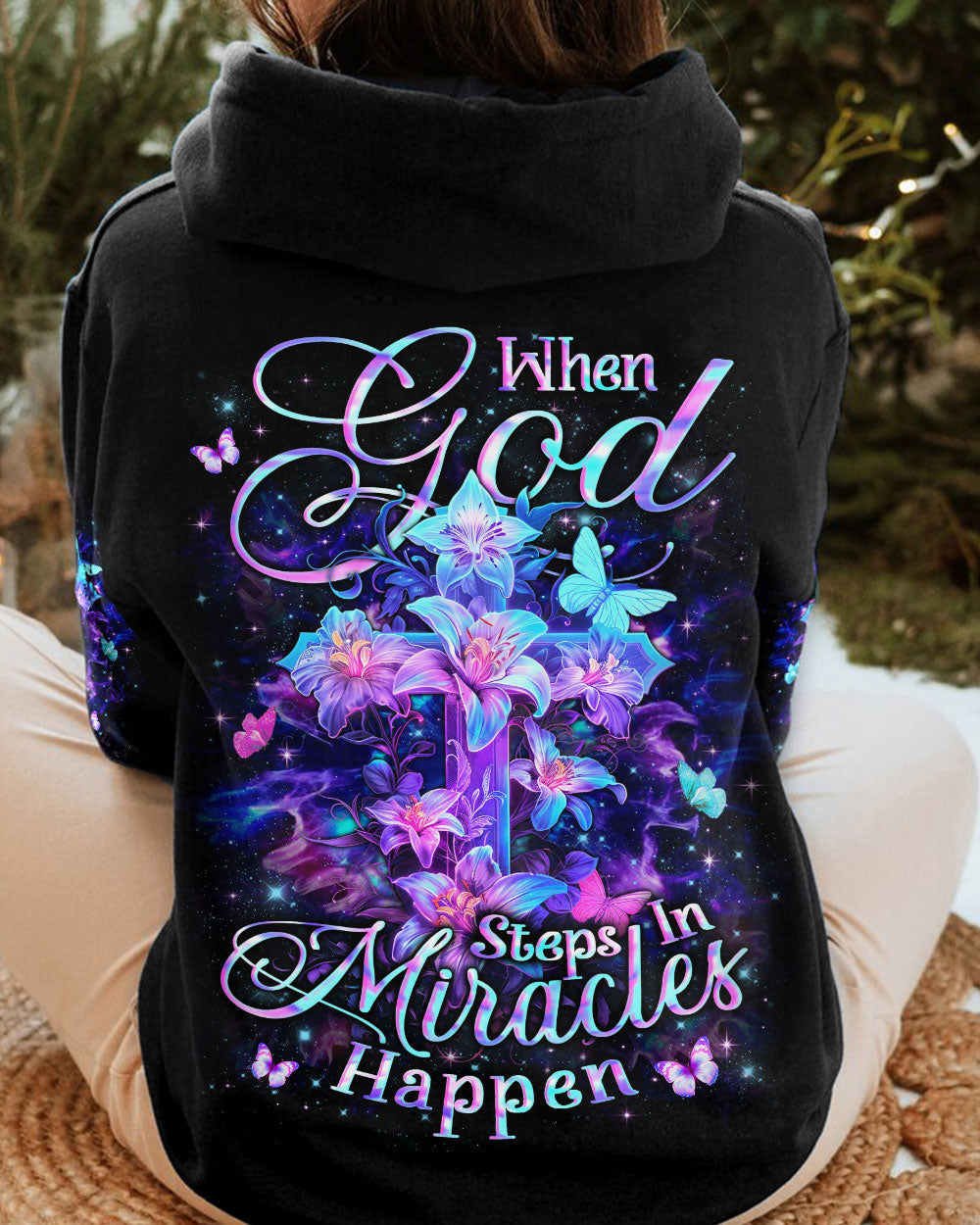 When God Steps In Miracles Happen Women's All Over Print Shirt - Yhln2802242, easychoo.com