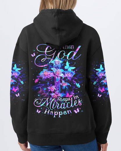 When God Steps In Miracles Happen Women's All Over Print Shirt - Yhln2802242, easychoo.com