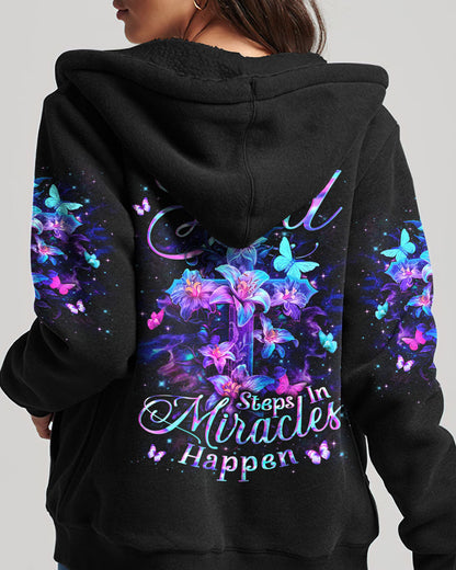 When God Steps In Miracles Happen Women's All Over Print Shirt - Yhln2802242, easychoo.com