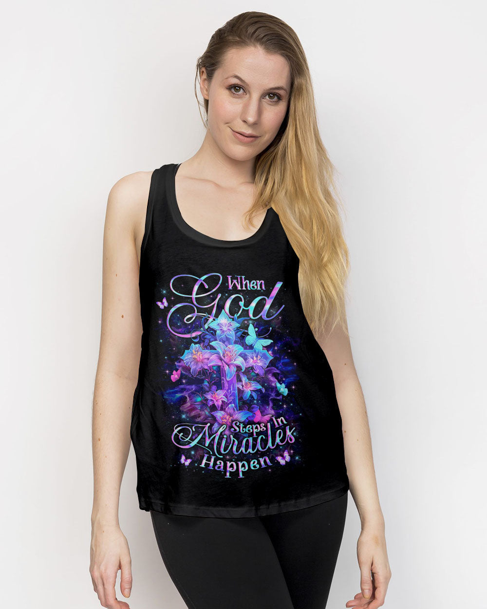 When God Steps In Miracles Happen Women's All Over Print Shirt - Yhln2802242, easychoo.com