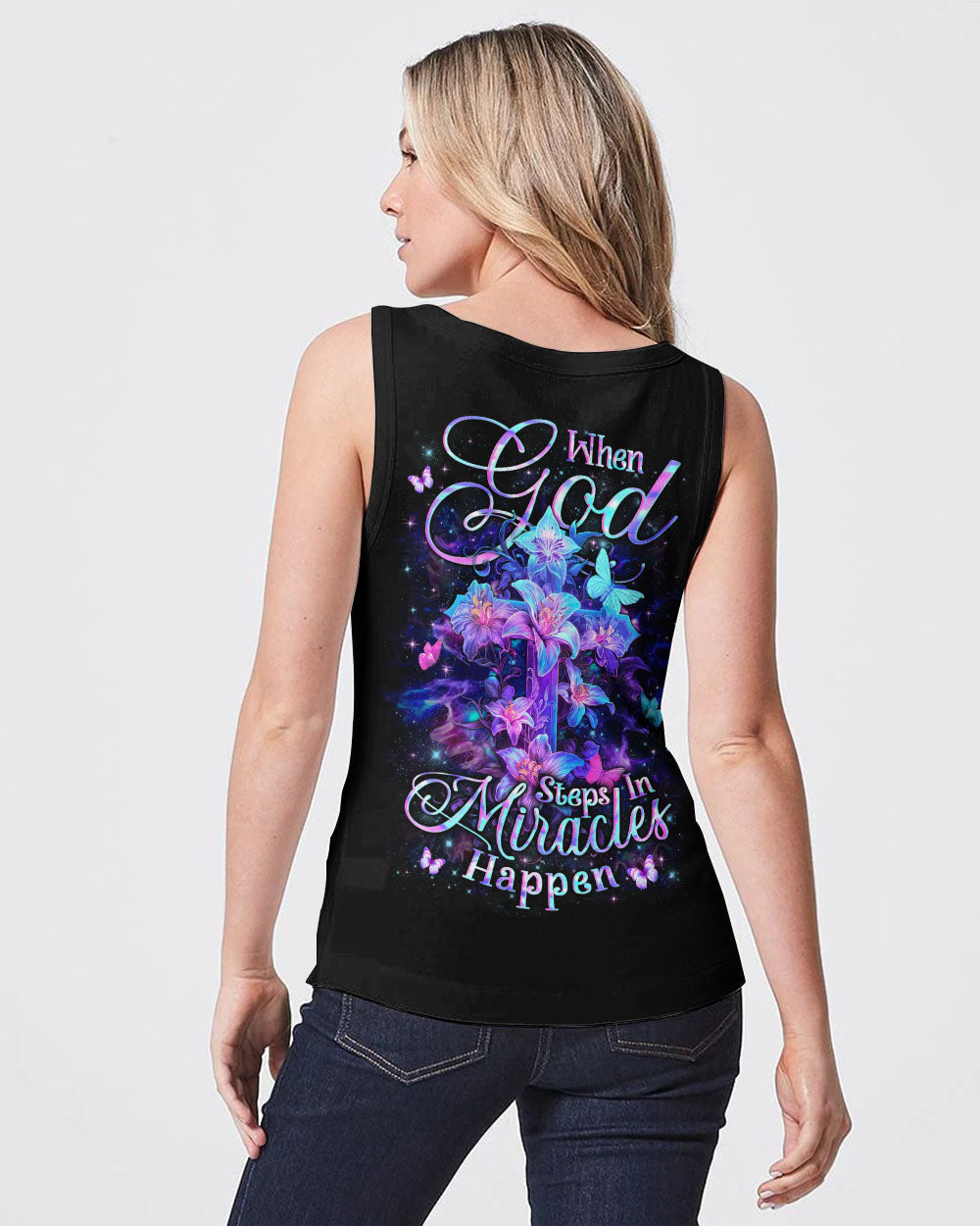 When God Steps In Miracles Happen Women's All Over Print Shirt - Yhln2802242, easychoo.com