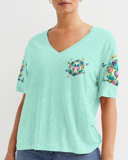 With God All Things Are Possible Butterfly Women's All Over Print Shirt - Tlnt2901244, easychoo.com