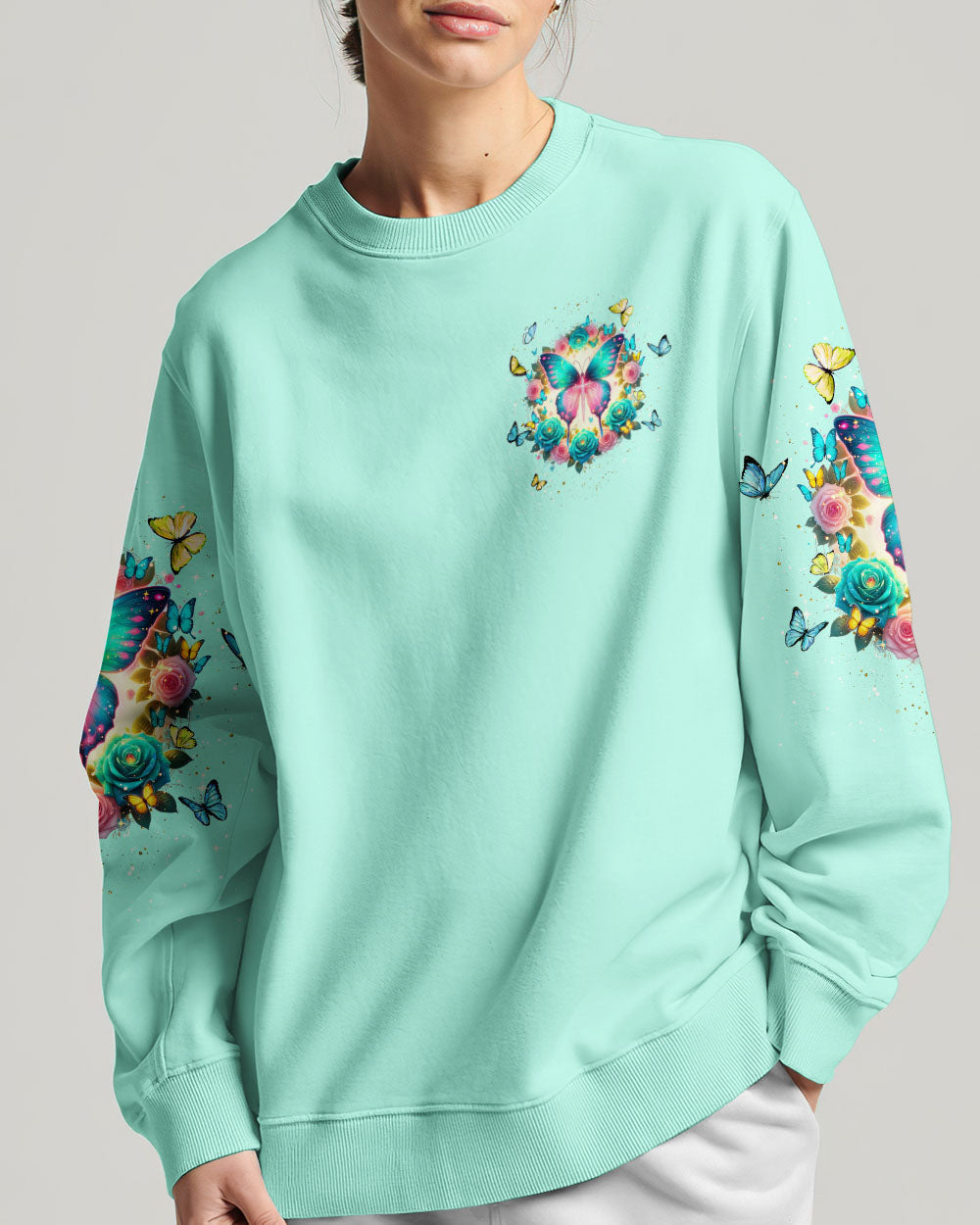 With God All Things Are Possible Butterfly Women's All Over Print Shirt - Tlnt2901244, easychoo.com