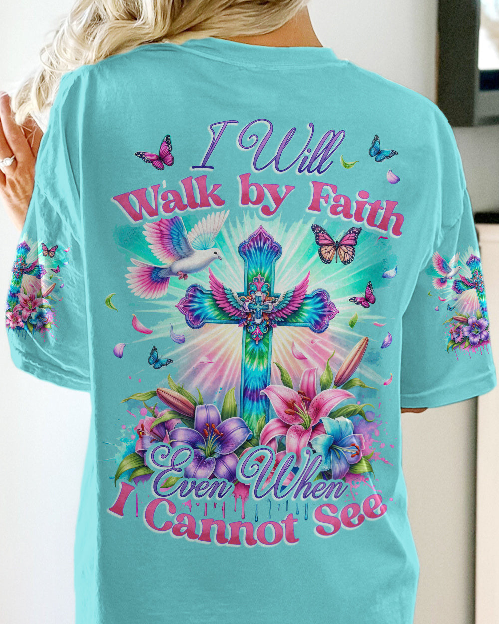 Walk by Faith Women's All Over Print Shirt - Tytd3011231, easychoo.com