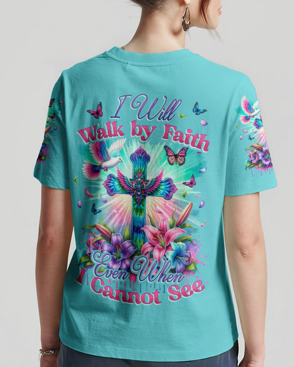 Walk by Faith Women's All Over Print Shirt - Tytd3011231, easychoo.com