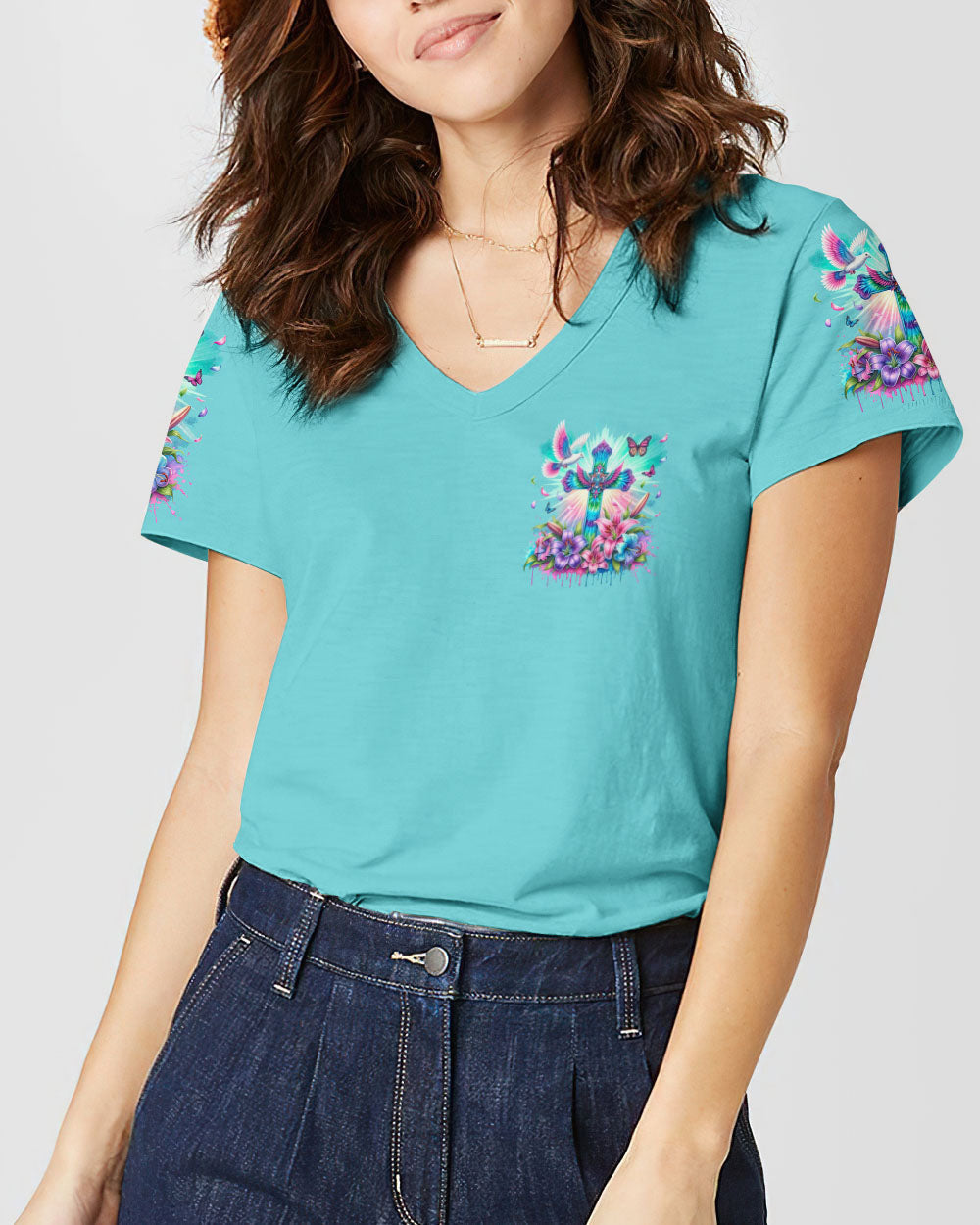 Walk by Faith Women's All Over Print Shirt - Tytd3011231, easychoo.com